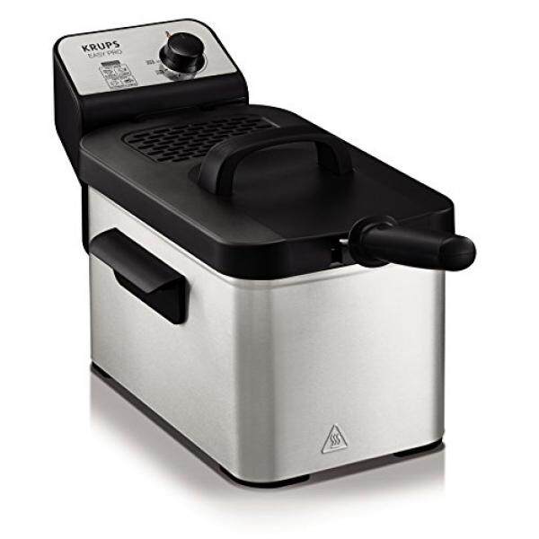 Krups KJ33 Easy Pro 2.5 L Deep-Fryer with Snack Accessory with Food Presets and Timer, Stainless Steel