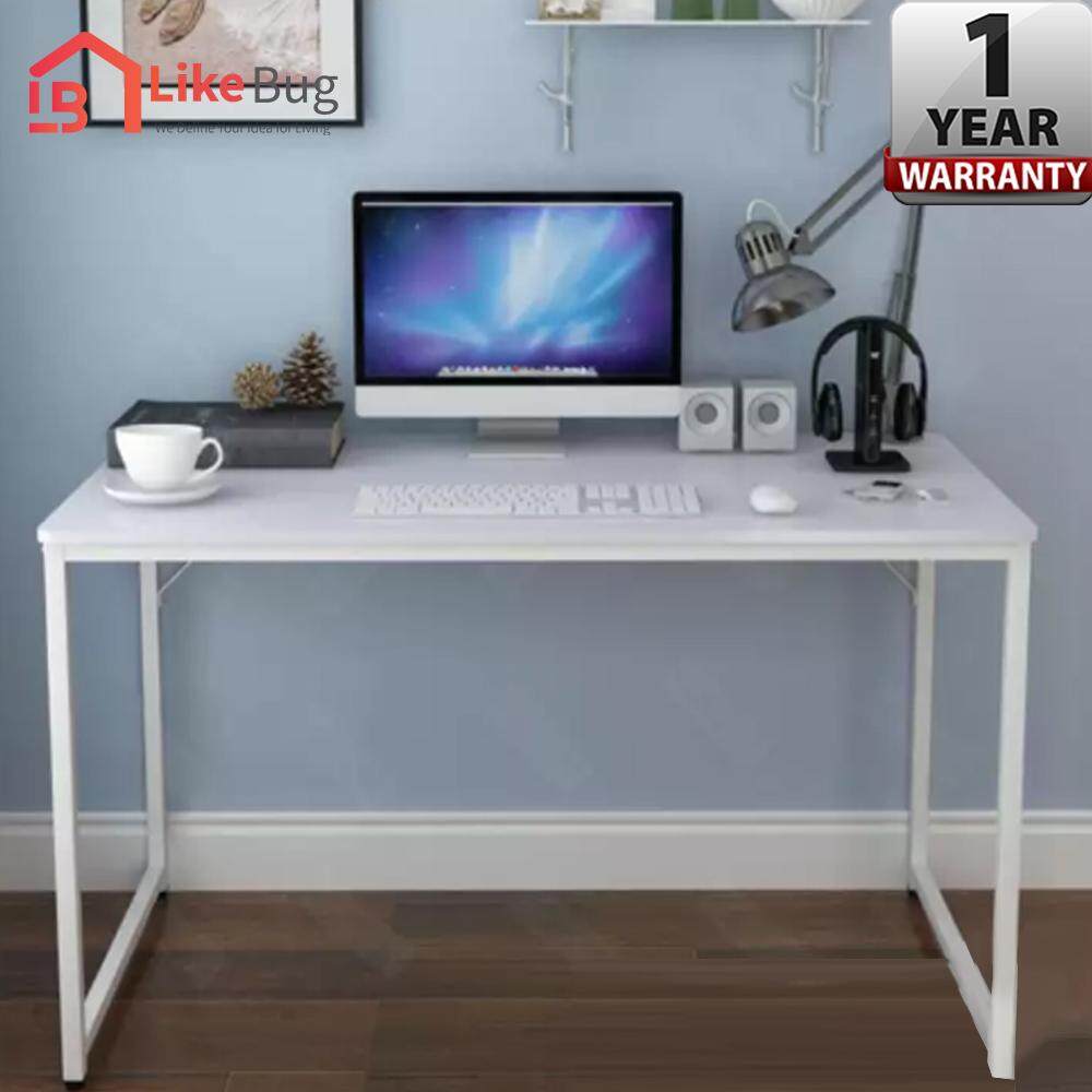 LIKE BUG [100cmx60cm] Simple Contemporary White Steel Computer Desk