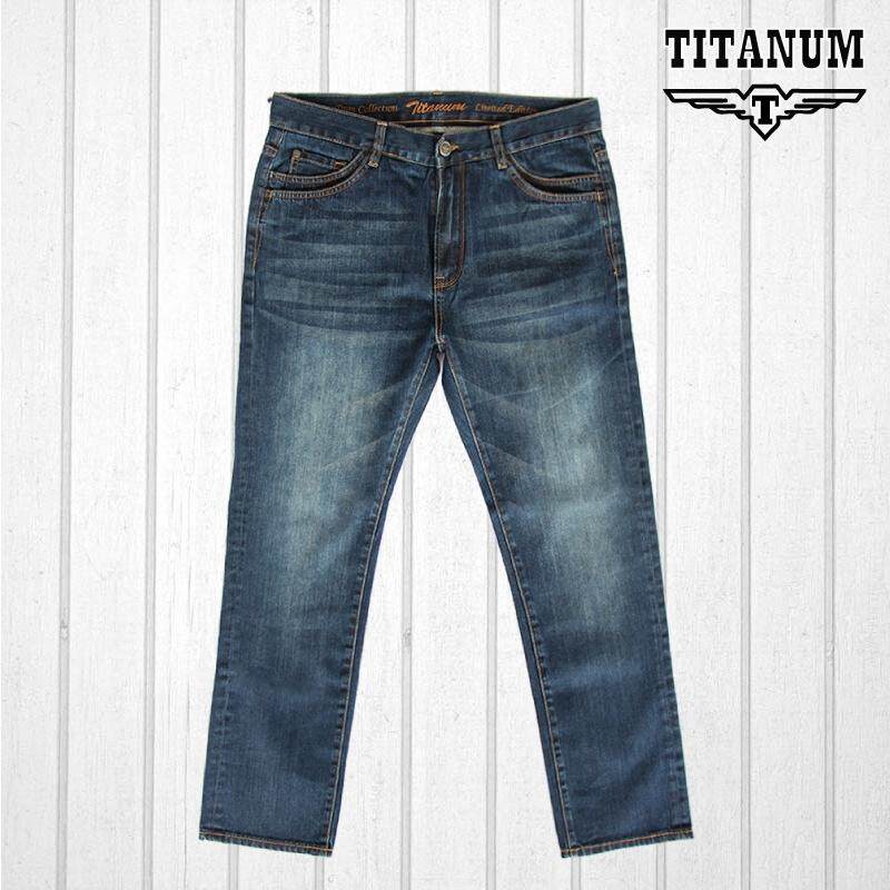 TITANUM BIG SIZE Long Blue Jeans TJ615 (Blue)
