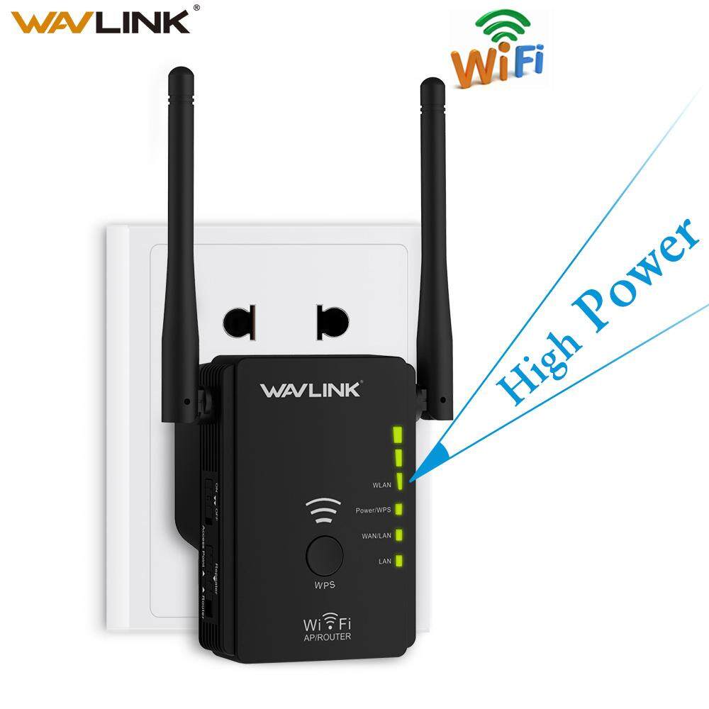 ZZOOI Wavlink High Power Wireless Wifi Repeater Router Access Point Ap N300 Wifi Range Extender Wps Button With 2 External Antennas Eu