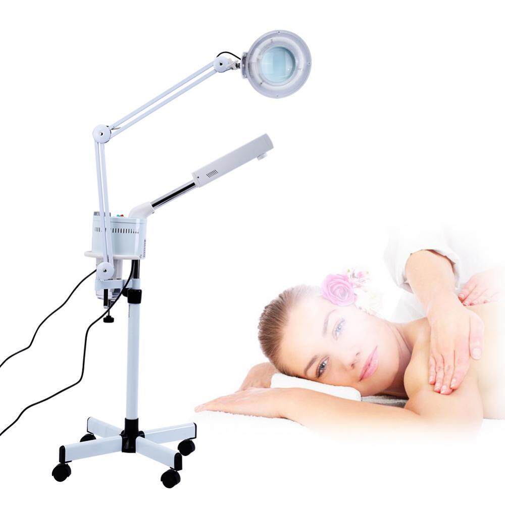 3in1 UV Ozone Facial Steamer Cold Light LED 5X Magnifier Floor Lamp