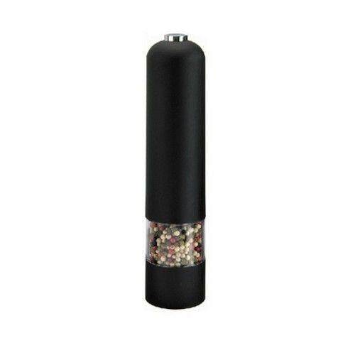 Electric Salt Pepper Herb Mill Grinder Kitchen Tool with LED Light (BLACK)