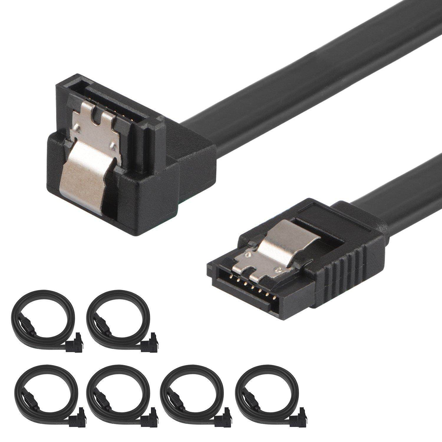 6 Pcs SATA 3.0 III 6 Gbps Kecepatan Tinggi HDD SSD Drive Data Langsung Kabel Sudut Tepat-45 Cm