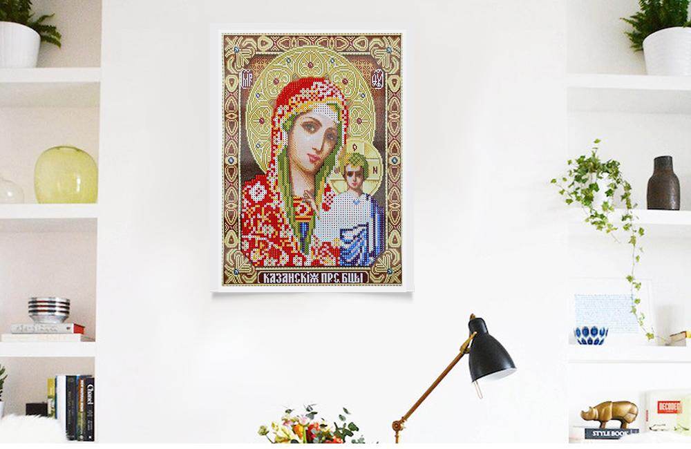 30 x 40cm Virgin Religion Drilled Needlework DIY Diamond Painting Cross Stitch Home Decoration
