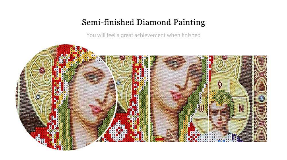 30 x 40cm Virgin Religion Drilled Needlework DIY Diamond Painting Cross Stitch Home Decoration