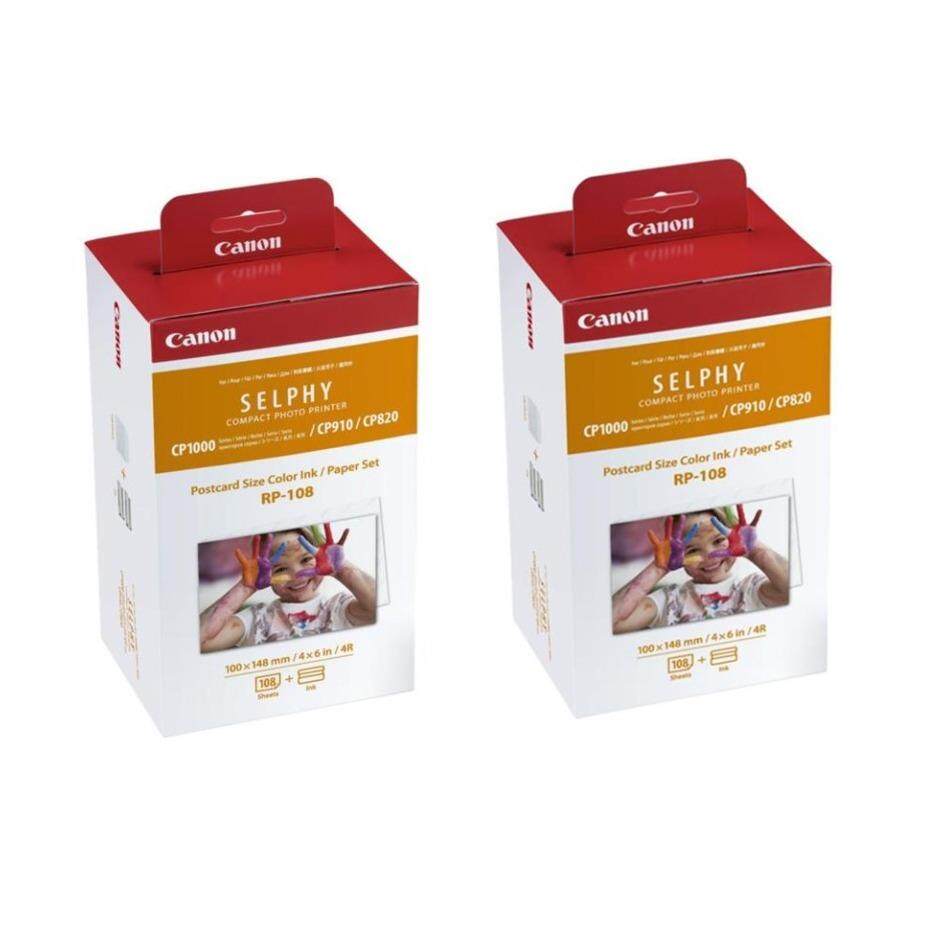 2 X Canon RP-108 Selphy Ink Paper for Selphy CP Series