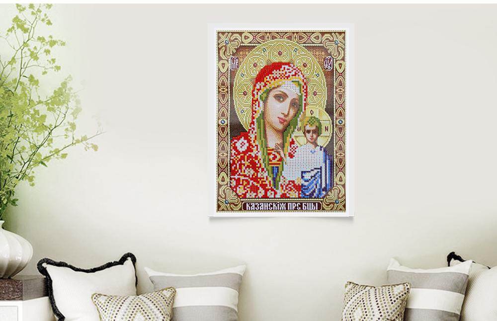 30 x 40cm Virgin Religion Drilled Needlework DIY Diamond Painting Cross Stitch Home Decoration