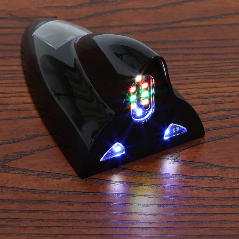 Ăng Ten Tín Hiệu LED Vây Cá Mập Năng Lượng Mặt Trời Trang Trí Cảm Biến Đèn Nóc Xe Hơi Pin Lithium Phụ Kiện Xe Hơi Vỏ Màu Đen