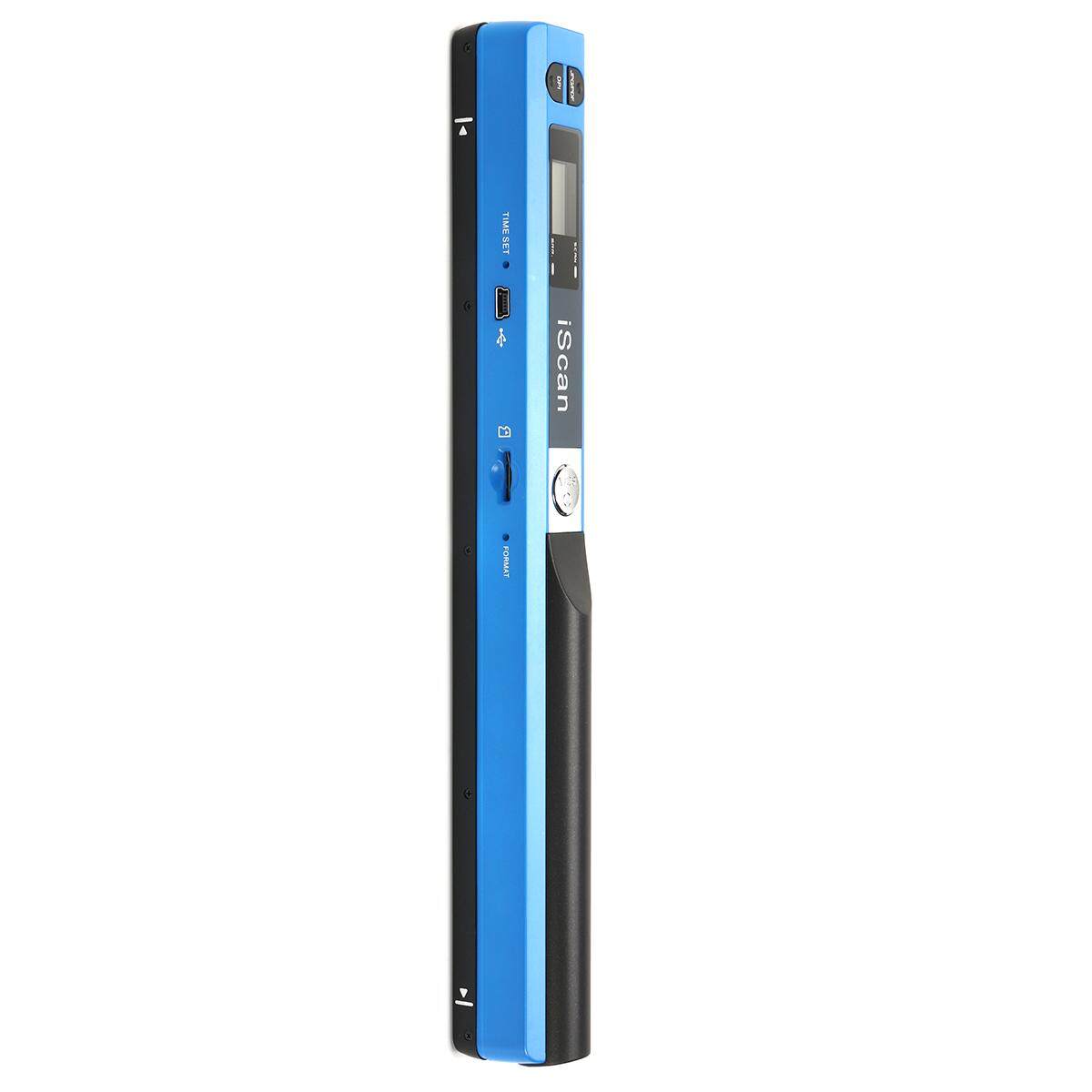 Offline Scanning Handheld Mobile Portable Document Scanner 900 DPI LCD JPG/PDF#blue
