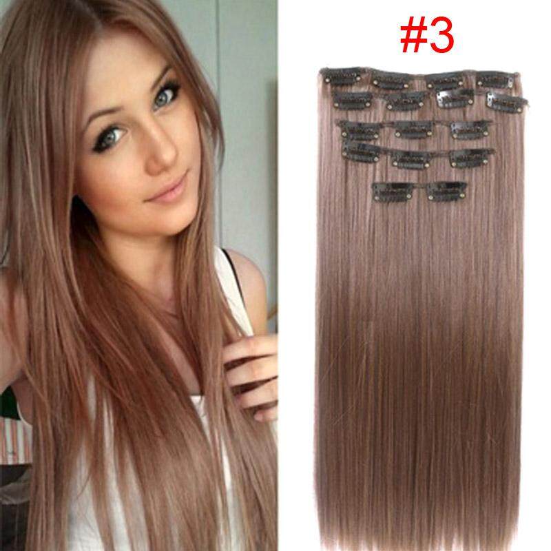 bigcurly,big a s s summer women long straight big curly wig 16 clips in hair hairpiece