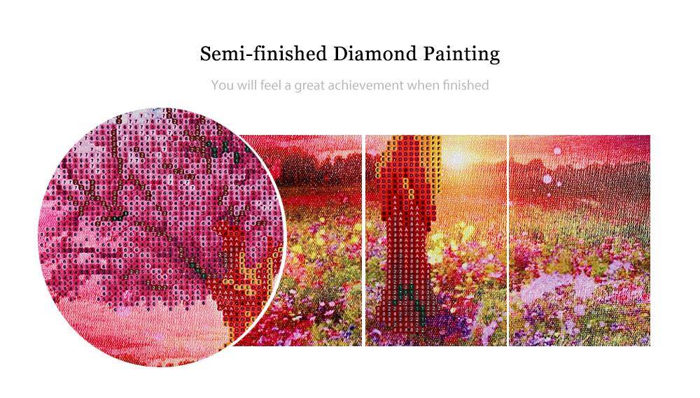 30 x 40cm Scenic Women Tree Drilled Needlework DIY Diamond Painting Cross Stitch Home Decoration