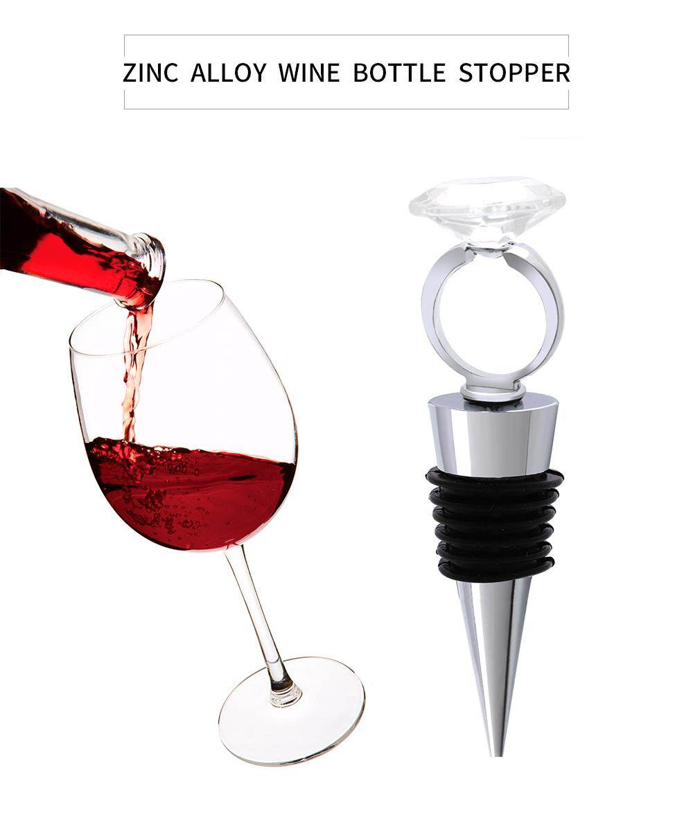 Creative Diamond Ring Design Wine Bottle Stopper
