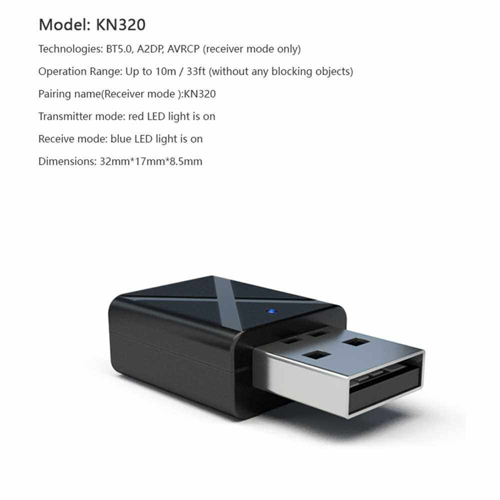 KN320 Audio Adapter USB BT 2 In 1 Trans Mitter Receiver Adapter Mini