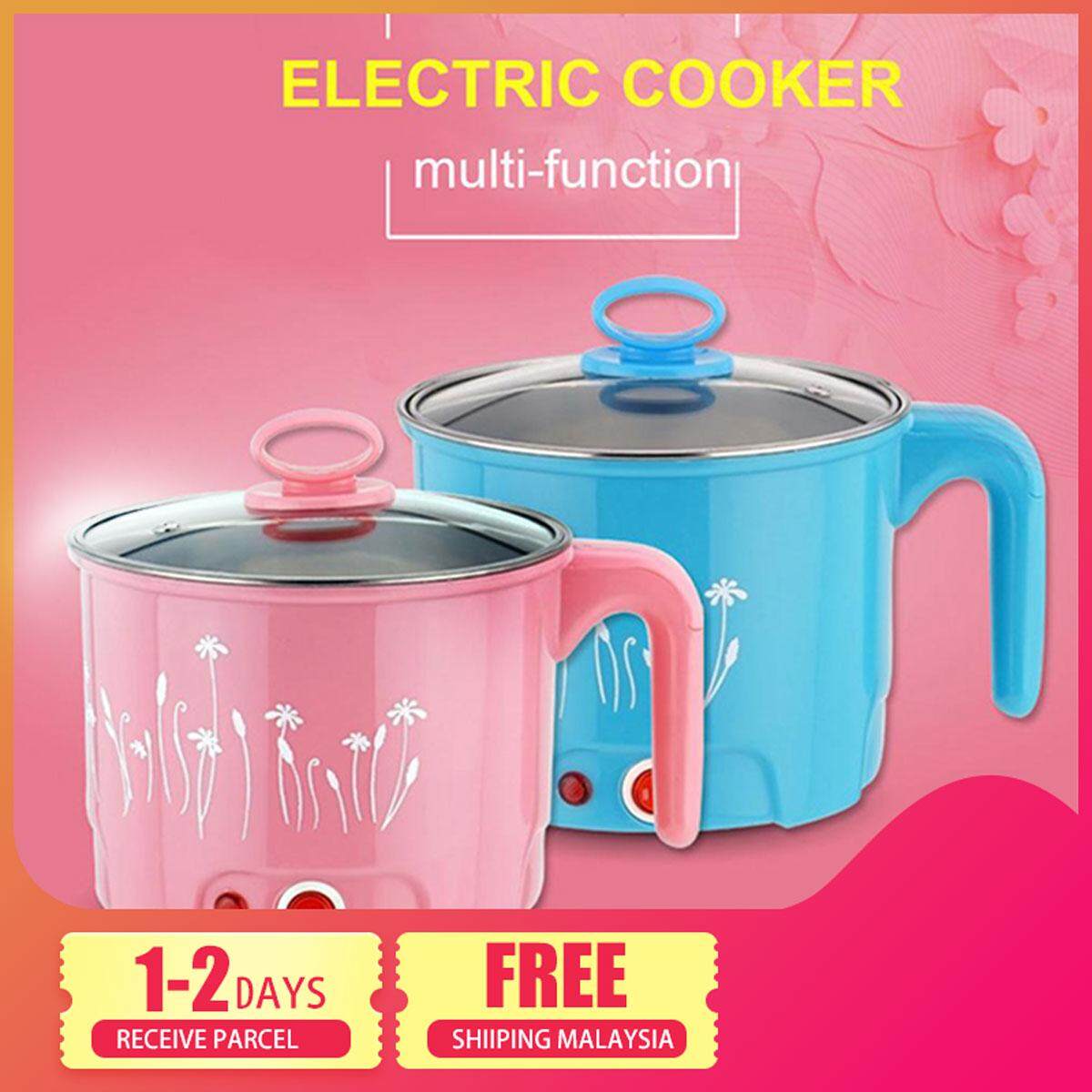 DELLY 2 LAYERS MULTI FUNCTION HEATER STEAMER MINI COOKER 1.8L STAINLESS STEEL -BLUE SSFH-B