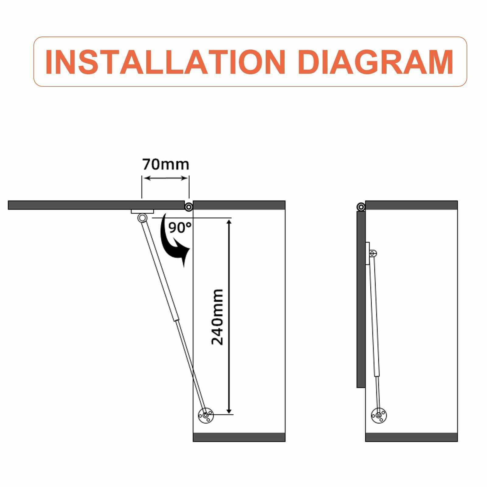 People S Choice 100N 22lb Gas Strut Lift Support Cabinet Door Lift