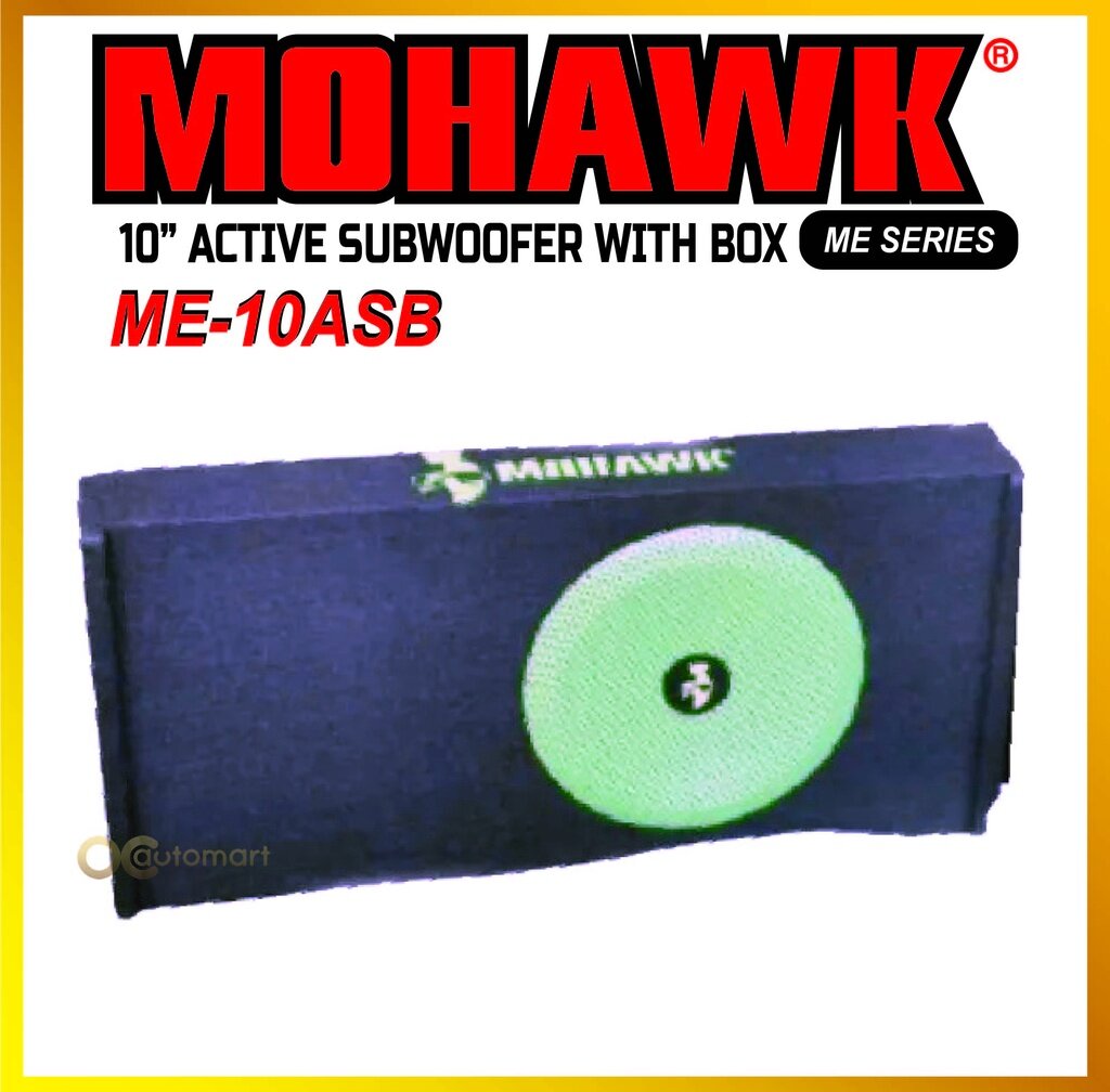 Mohawk Me Series Inch Active Subwoofer With Box Slim Woofer Box Me Asb