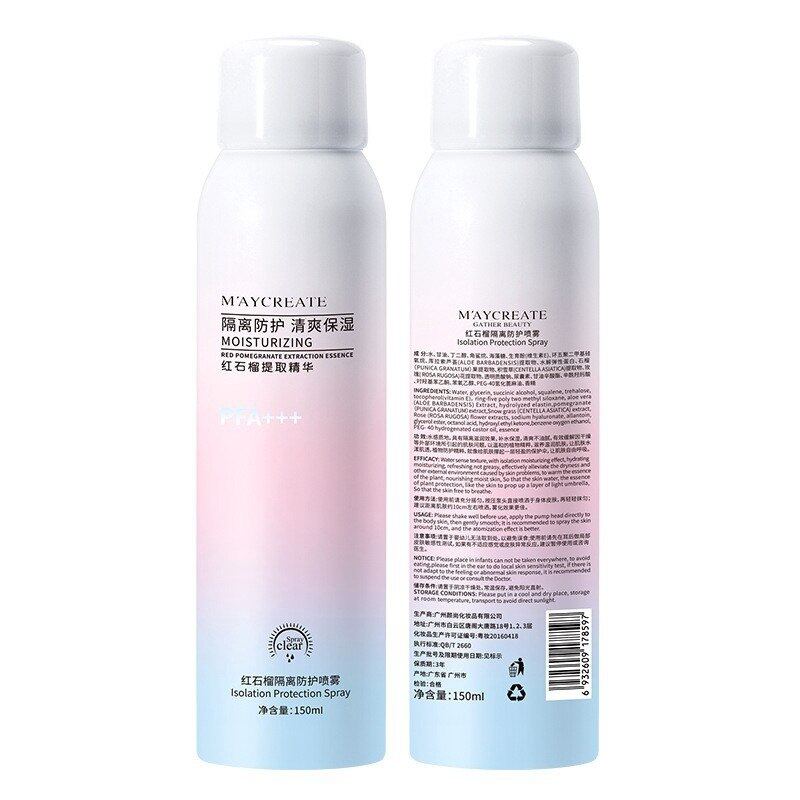 MAYCREATE Moisturizing Whitening Sunscreen Spray UV Protection Essence