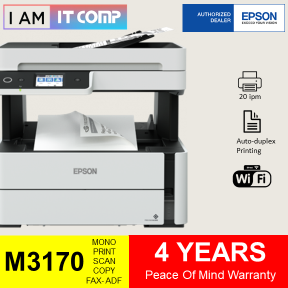 Epson Ecotank Monochrome M Wi Fi All In One Ink Tank Printer