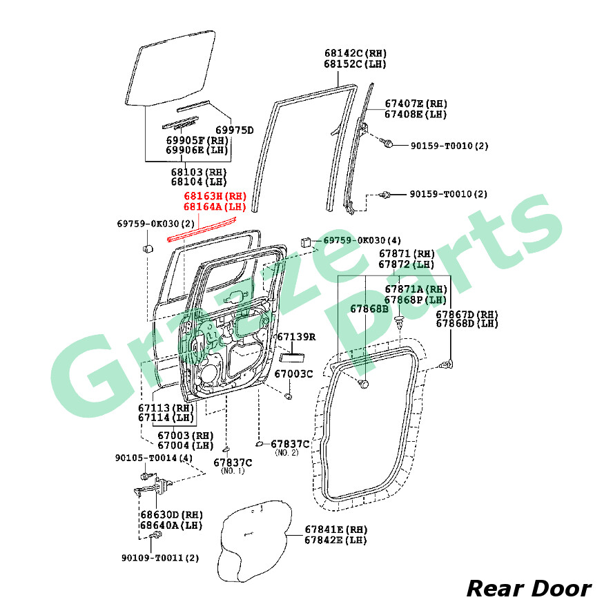 1pc Münster WeatherStrip Window Moulding Glass Door Lining Outer