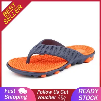 New Summer Casual Leather Sandals Breathable Beach shoes Comfortable Flip Flops for Men Massage Slippers