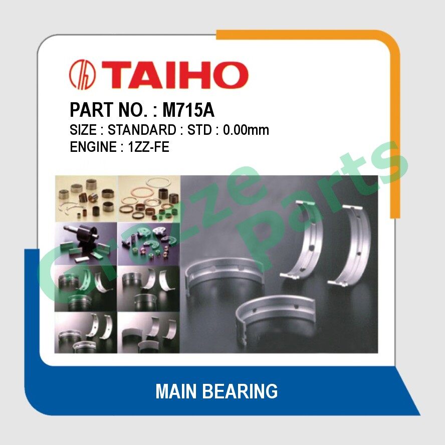 Taiho Engine Main Bearing Standard Std Mm M A For Toyota Altis