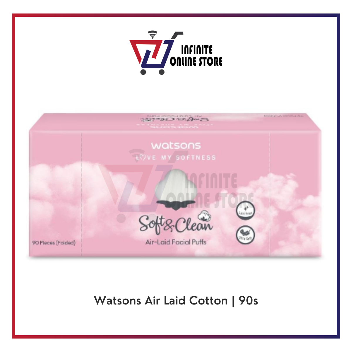 Watsons Soft Clean Air Laid Facial Cotton Puffs S