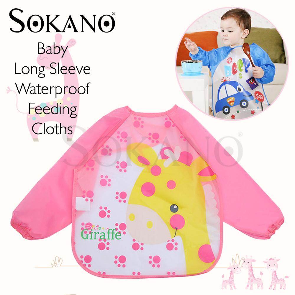 SOKANO Baby Bibs Infant Burp Cloths Long Sleeve Waterproof Feeding Accessories