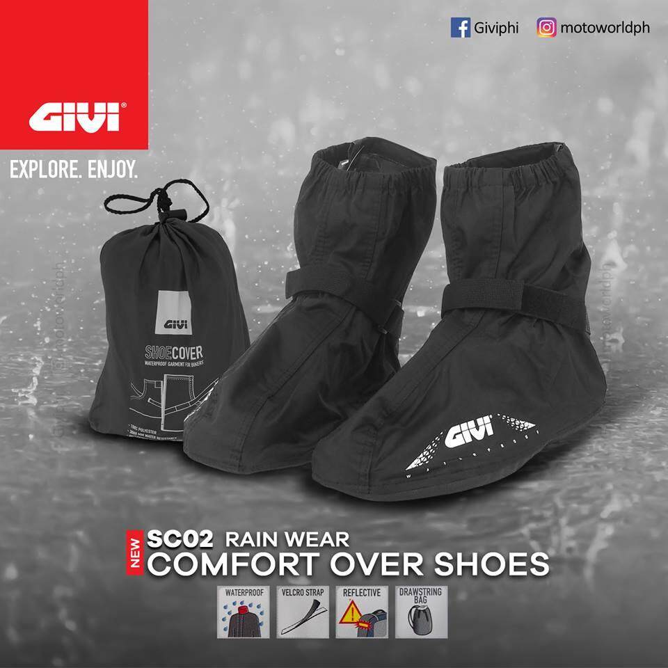 **100% Original** GIVI SC02 Waterproof Shoe Cover Short Black (L, XL, XXL)