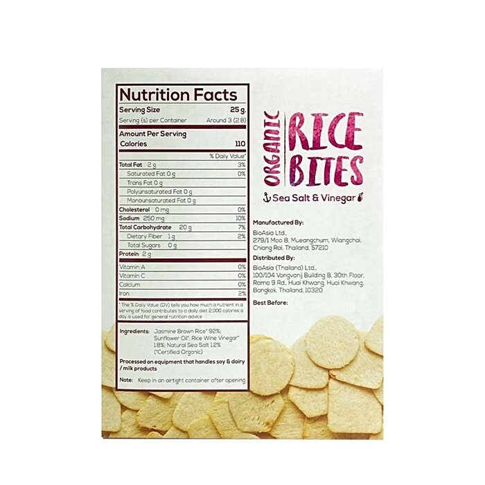 Organic Rice Bites Sour Cream Chives Organic Rice Cracker Snack