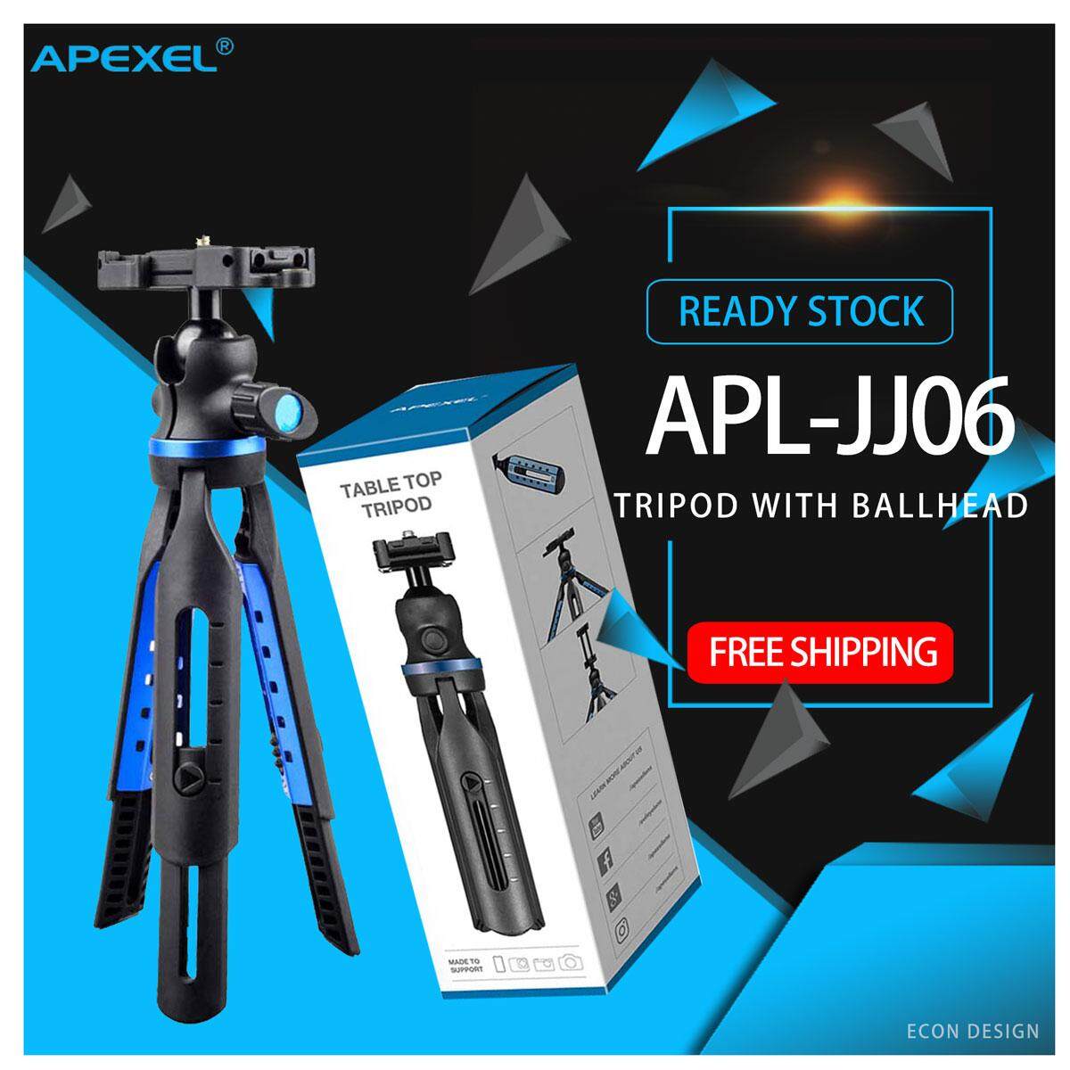 Apexel APL-JJ06 Extendable Table Top Tripod with Ballhead & Smartphone Mount For Camera and Smartphone