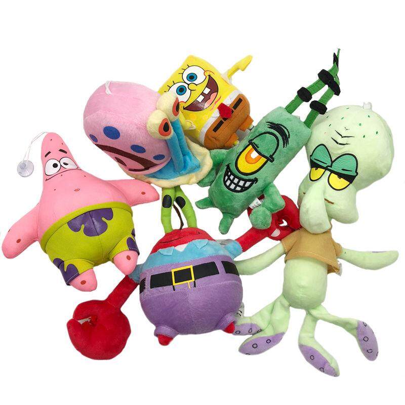 spongebob stuffed animal set