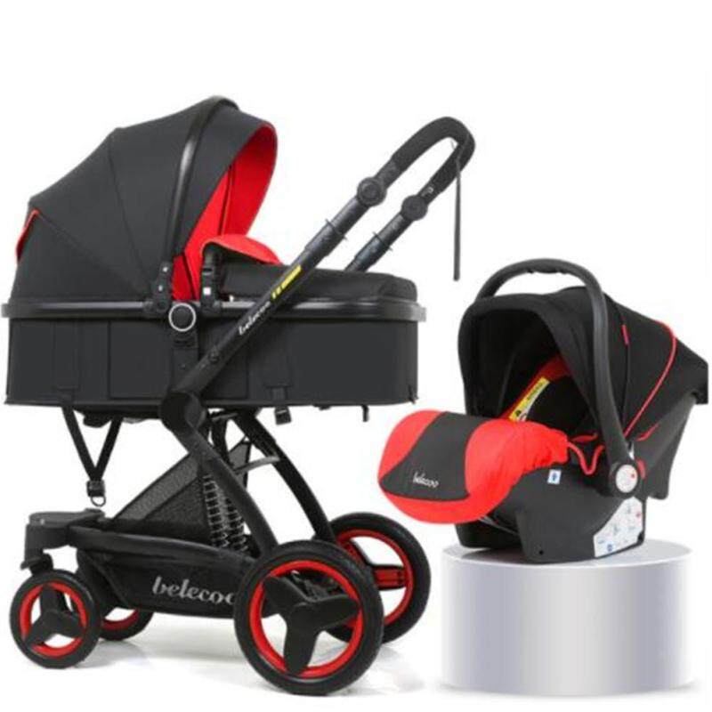 Demeis Belecoo Baby Stroller High-view Foldable Shockproof with Basket Singapore