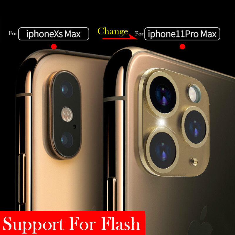 Miếng dán thế hệ kim loại thứ 5 mới ống kính máy ảnh thay đổi giây cho iphone 11 pro max miếng dán bảo vệ kính cho iphone xs x xs max miếng dán máy ảnh