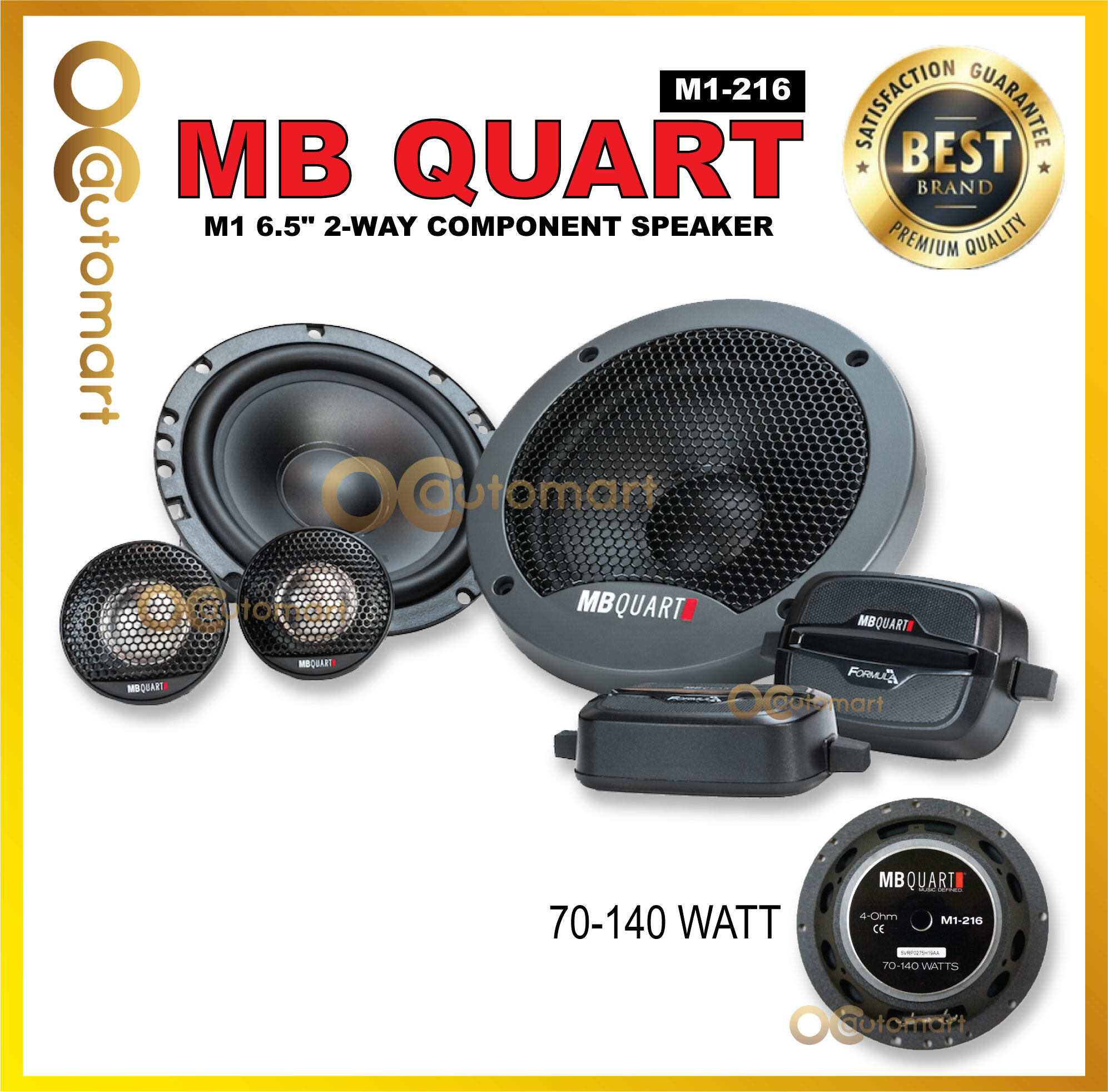 M1 216 MB QUART 6 5 2 WAY COMPONENT SPEAKER