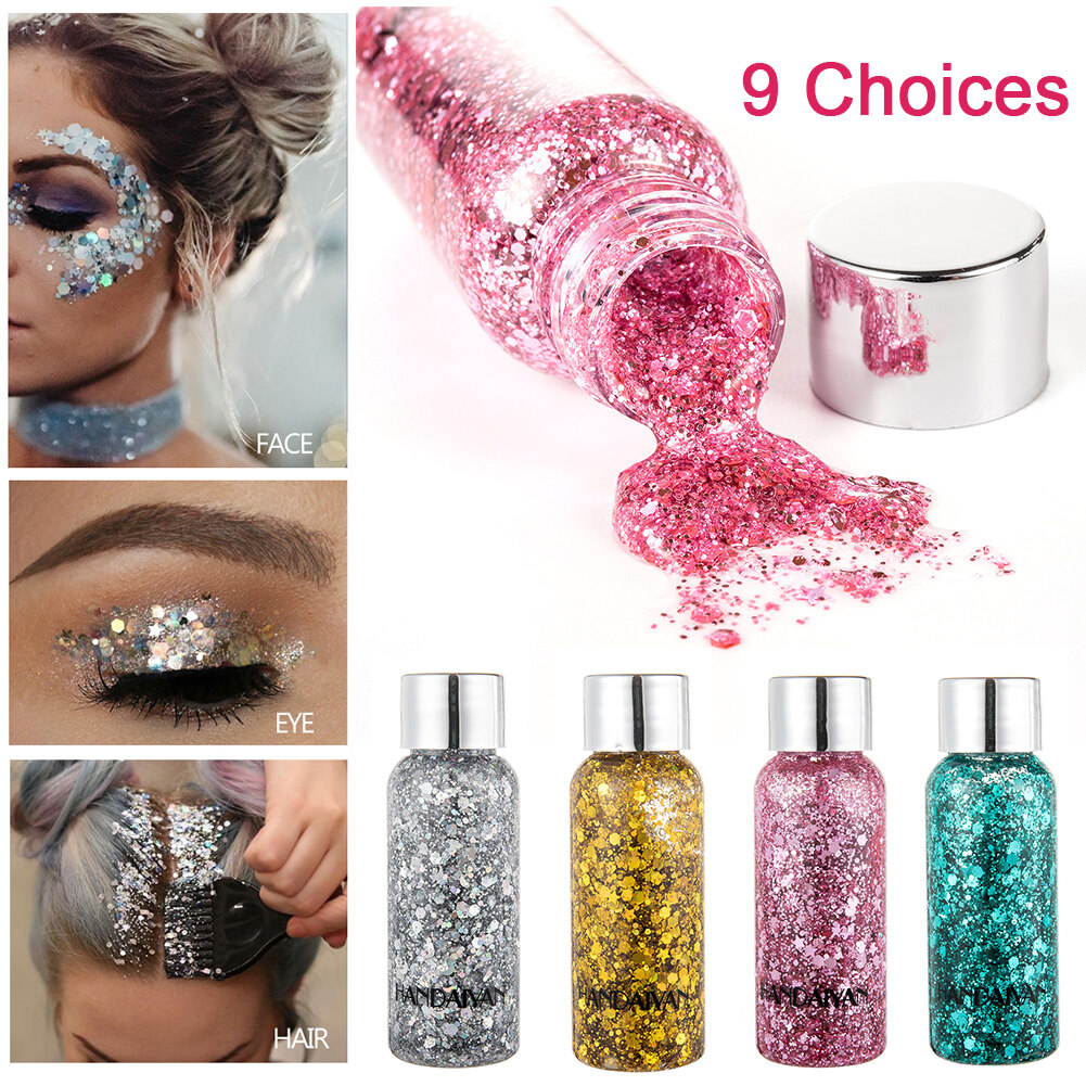 Mắt Long Lanh Mặt Cơ Thể Long Lanh Gel Art Flash Heart Loose Sequin Lễ Hội Long Lanh Trang Trí Tiệc Lễ Hội