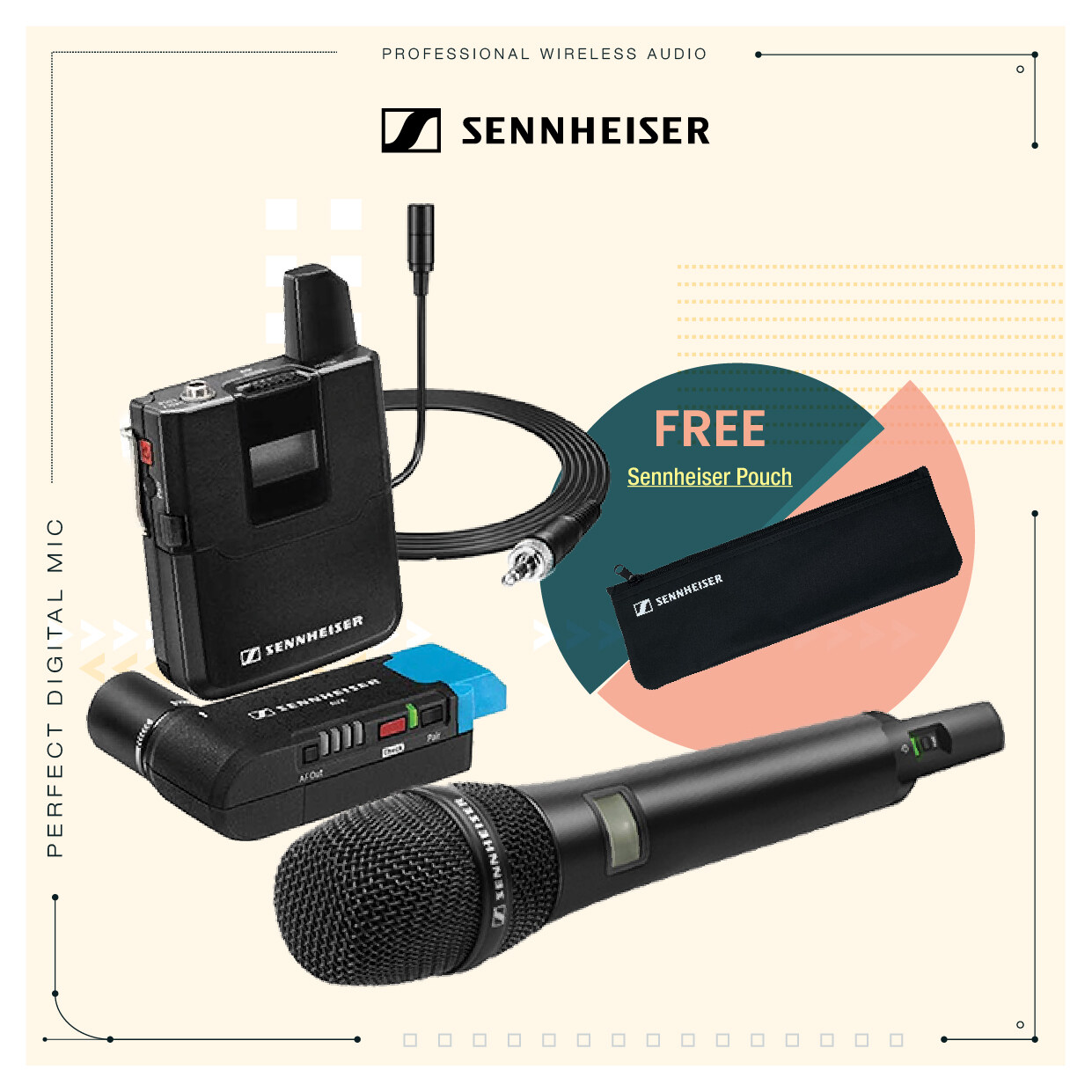 SENNHEISER AVX COMBO Camera Mountable Digital Wireless Handheld And