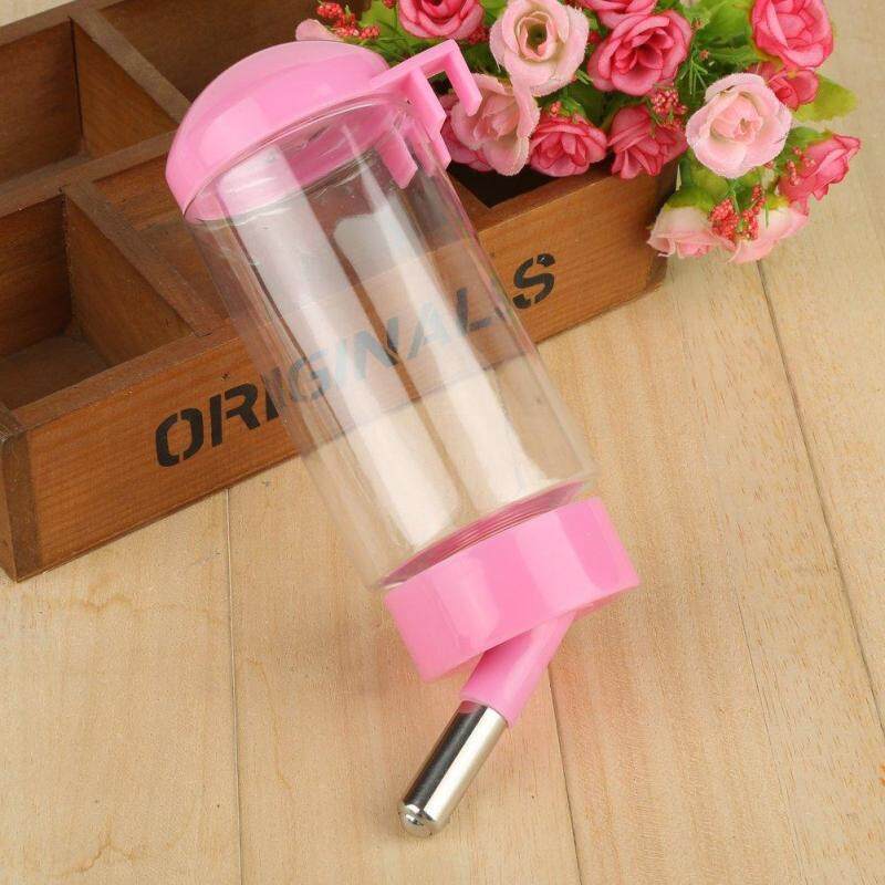 Bình Đựng Chai Nước Cho Thú Cưng, Không Nhỏ Giọt Tự Động Treo Chai Nước Cho Chó Ăn Dụng Cụ Cho Uống Nước 2 Với Ống Thép Không Gỉ, 400ml-hồng