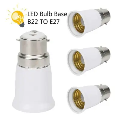 B22 To E27 Lamp Socket LED Bulb Base Adapters Lamp Led Light Screw Socket Adapter Converter (1)