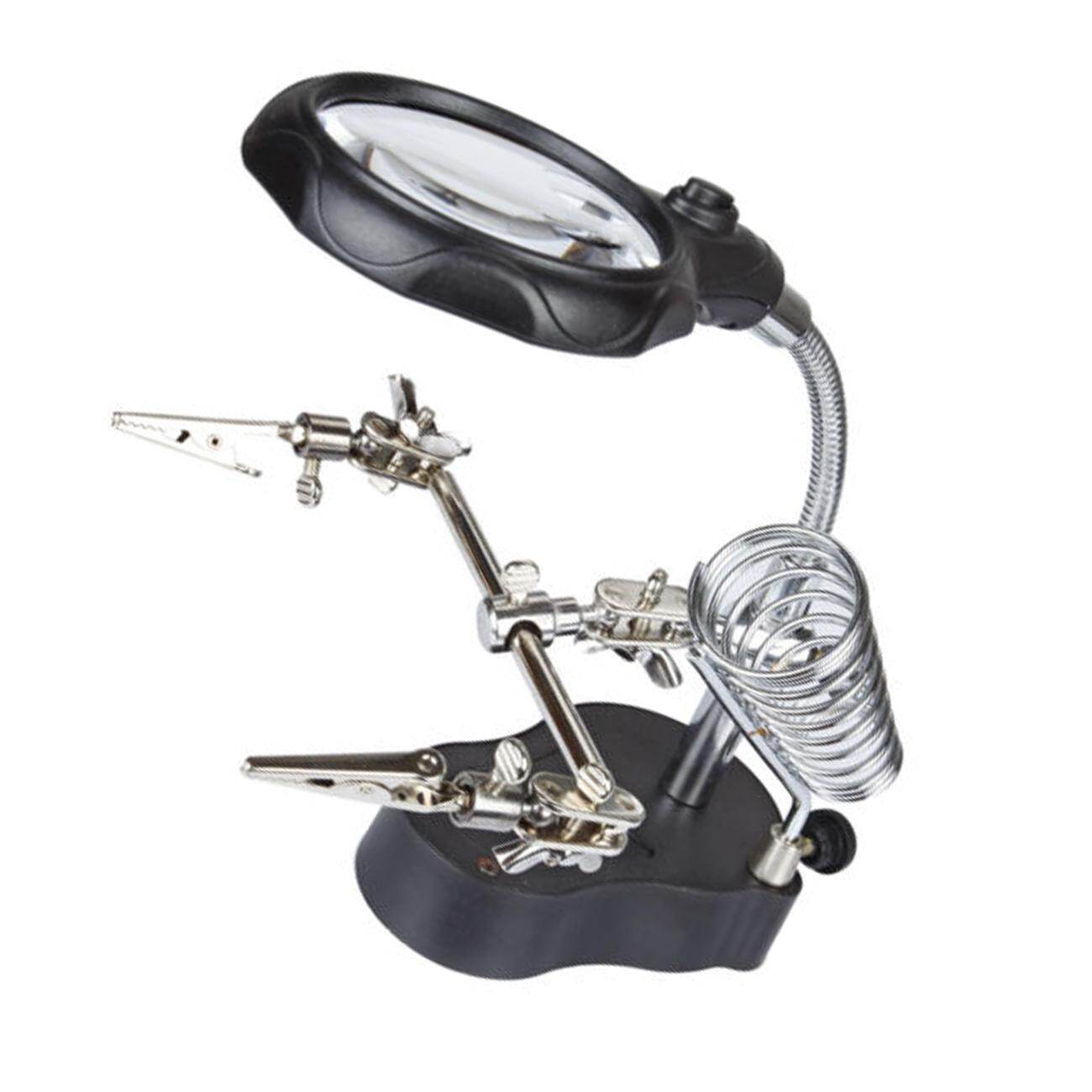 Kính lúp, crocod đế đèn led hàn sắt giúp đỡ tay