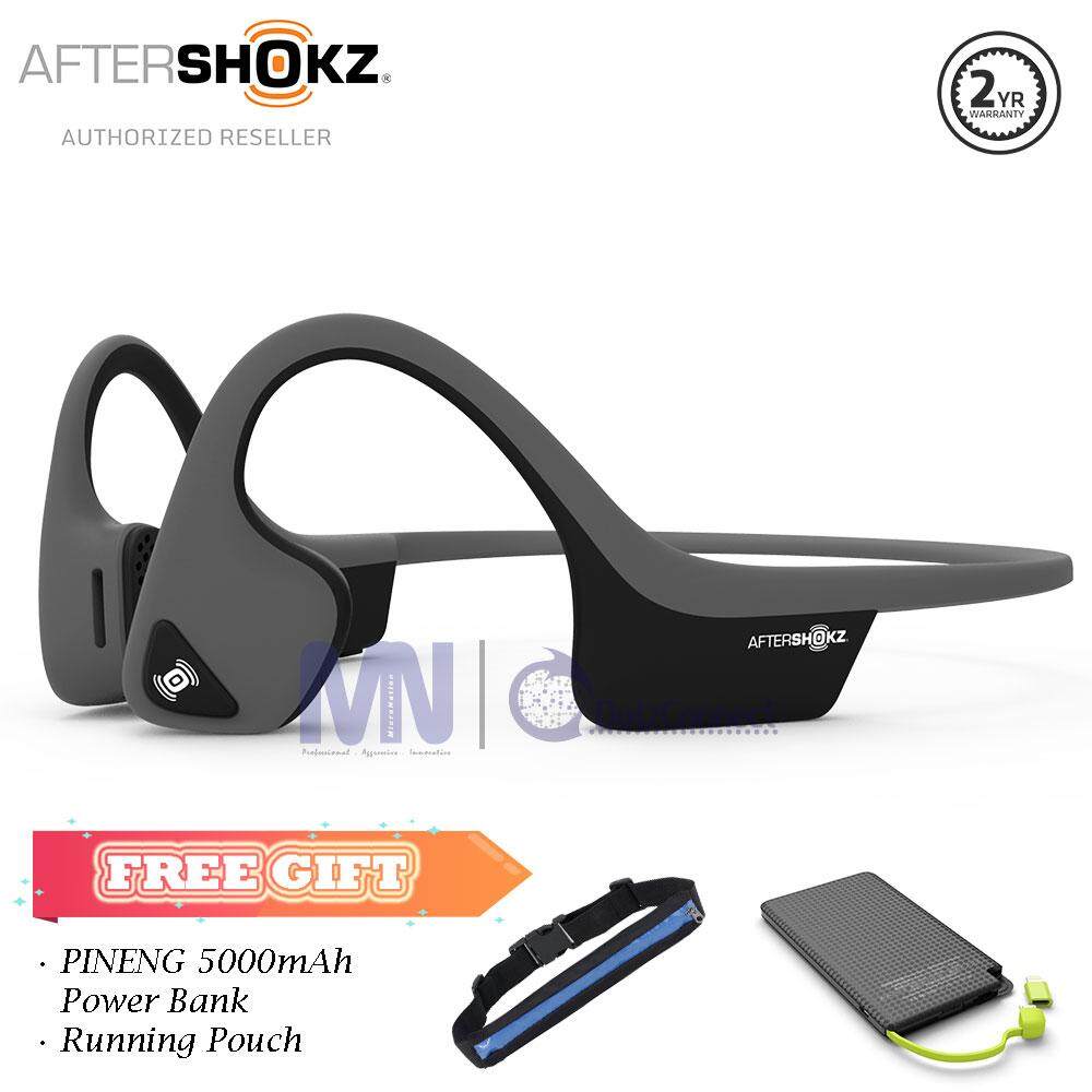 AfterShokz Air Open Ear Wireless Bone Conduction Headphones Grey