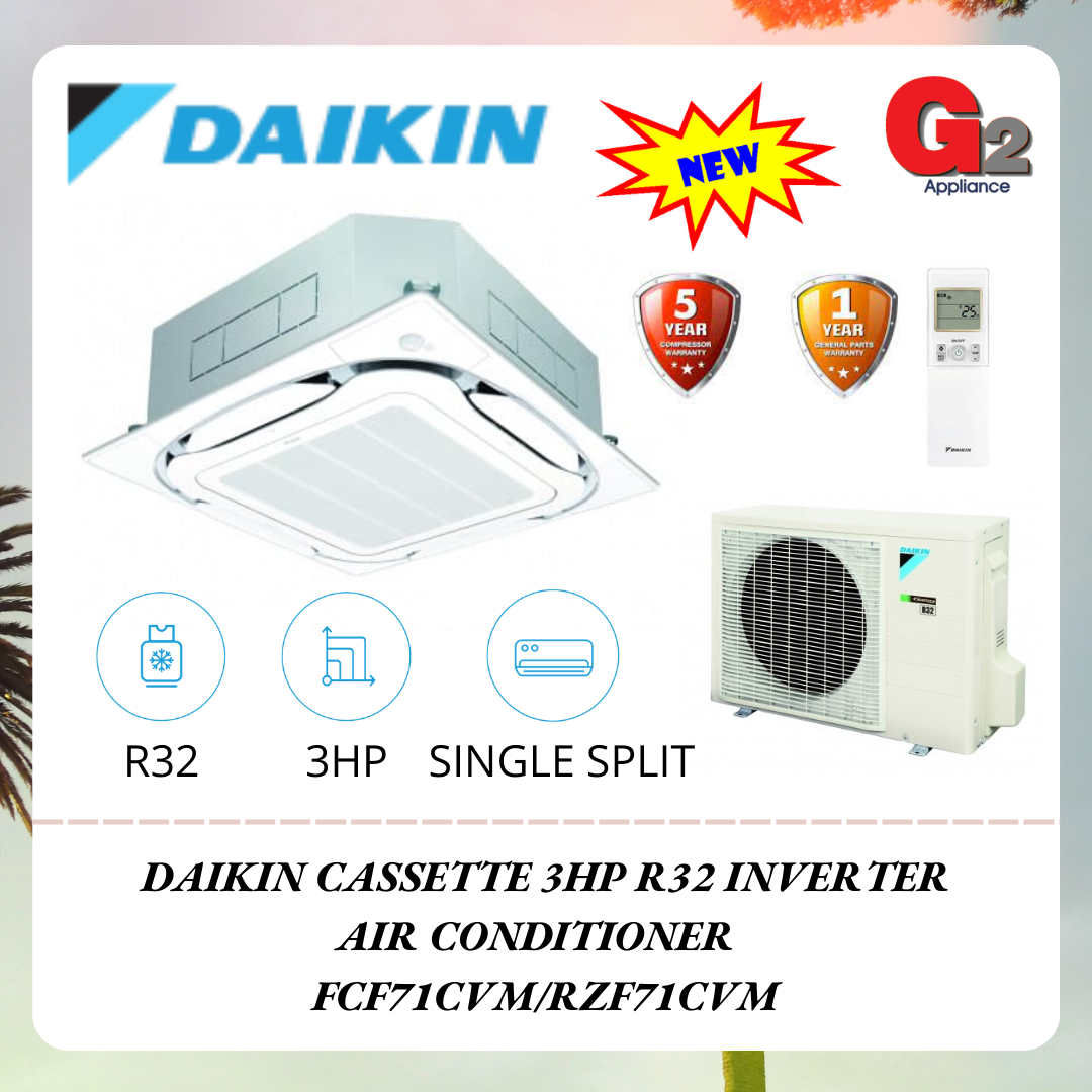 DAIKIN IMPORT MODEL CASSETTE 3HP R32 INVERTER AIR CONDITIONER