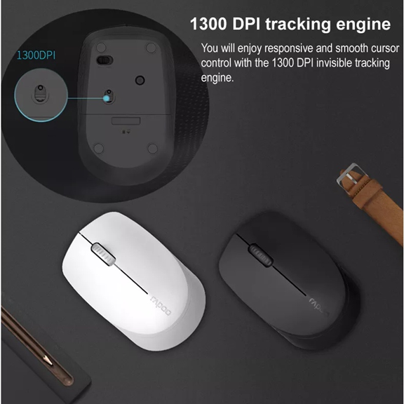 RAPOO 9000M Multi Mode Ultra Slim Wireless Bluetooth Combo Mouse