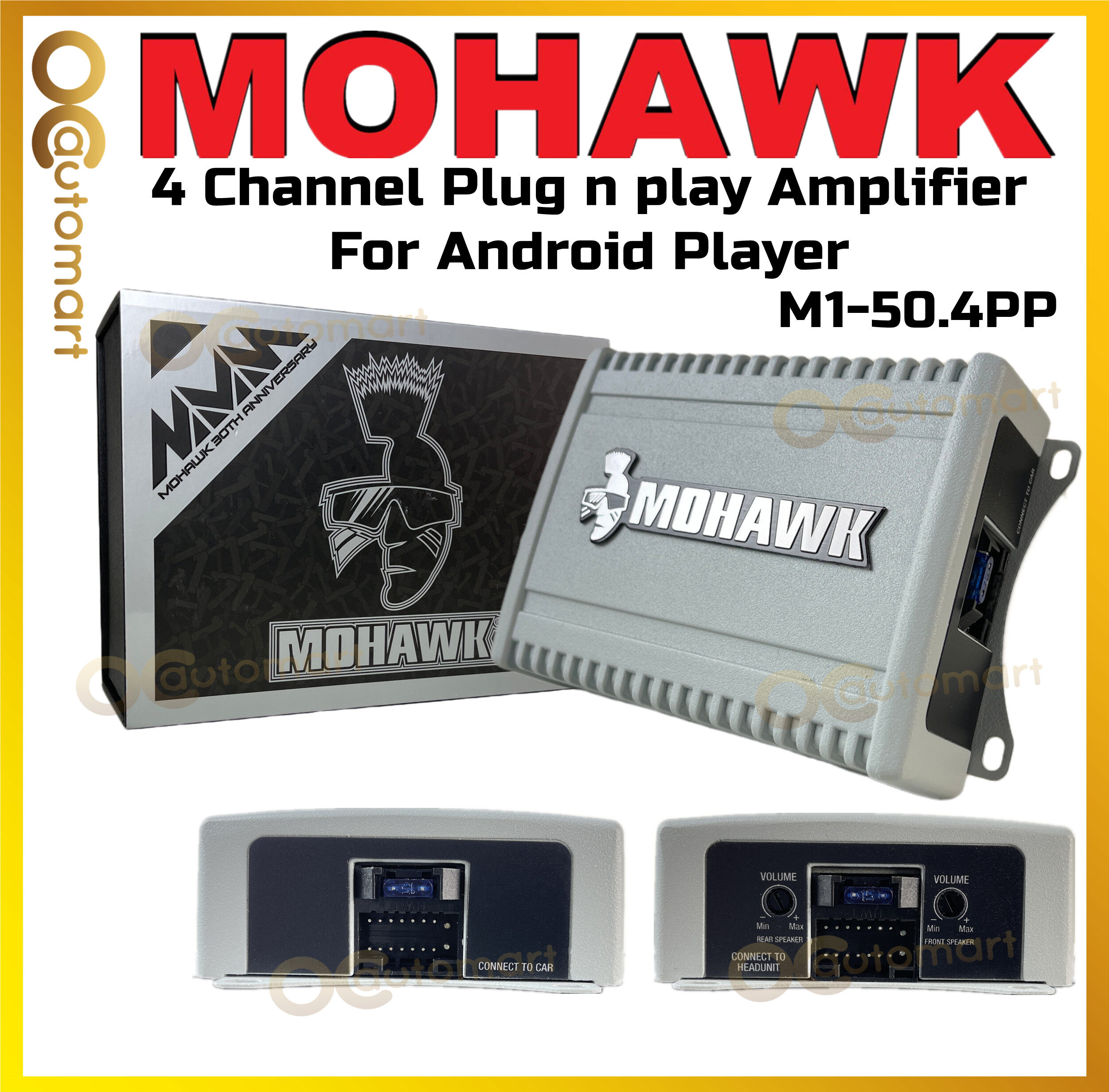 Mohawk Channel Plug And Play Power Amplifier For Car Android Player