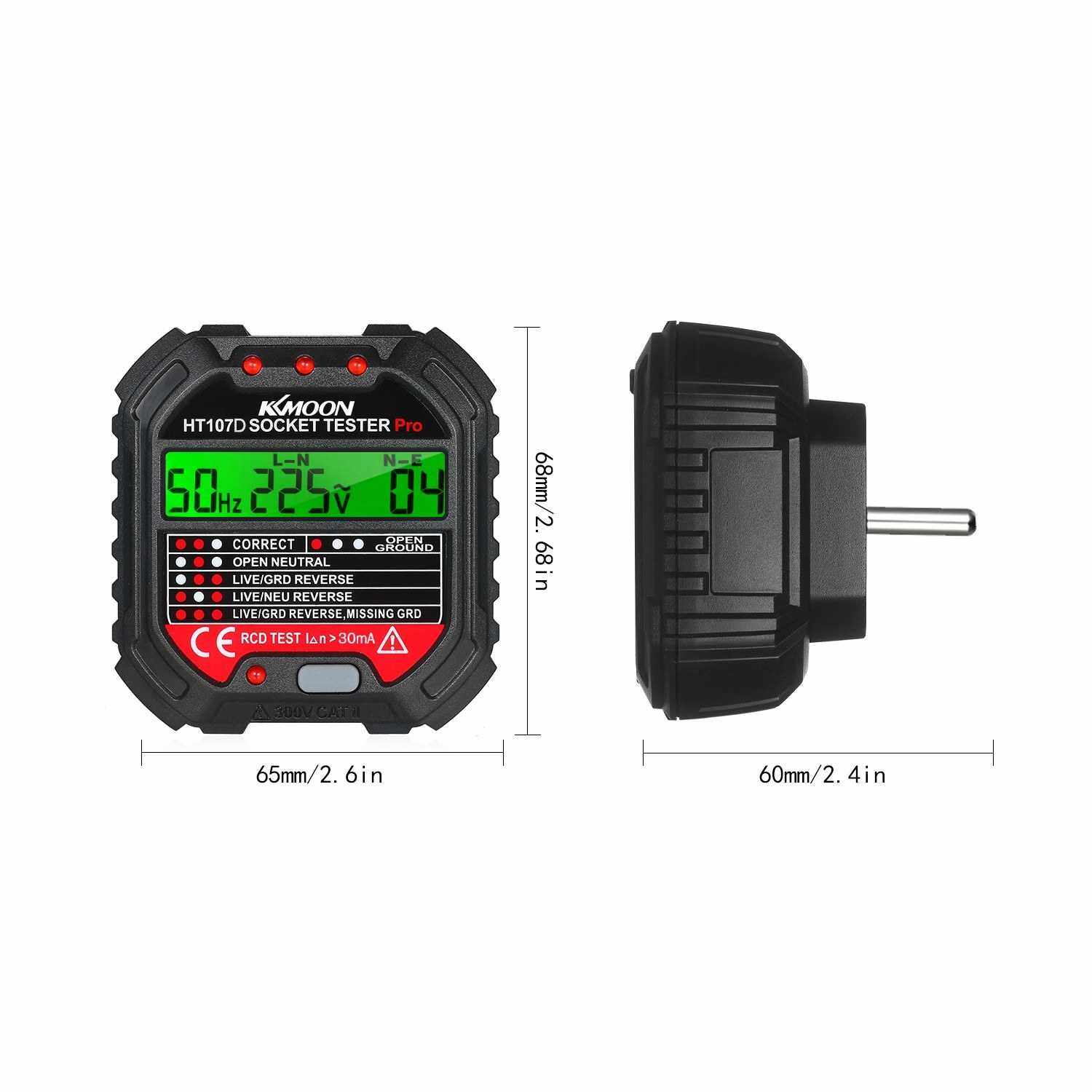 KKmoon GFCI Outlet Tester With Voltage Display 90 250V Socket Tester