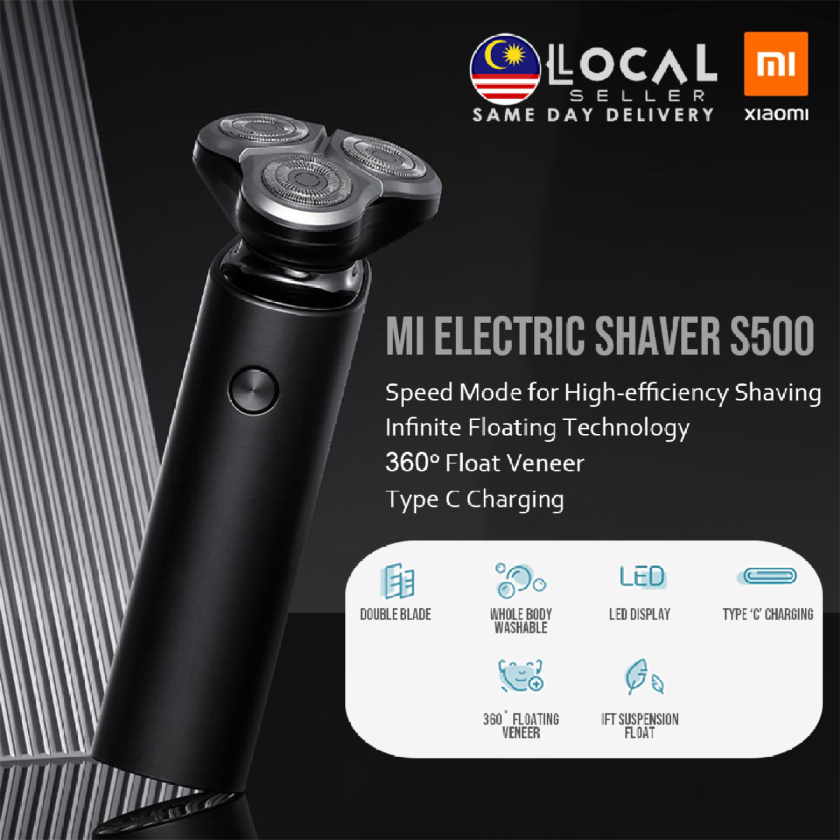 Электробритва Xiaomi Mijia Electric Shaver S500c — Xiaomi-pro.ru
