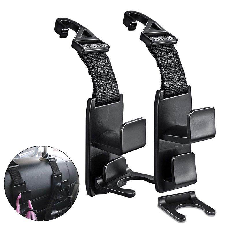 2 Chiếc Móc Treo Tựa Đầu Ghế Sau Xe Hơi Móc Giữ Cho Ví Túi Đựng Hàng Tạp Hóa Chai Áo Khoác Vải Tiện Lợi Thông Dụng Cho Cốp Xe