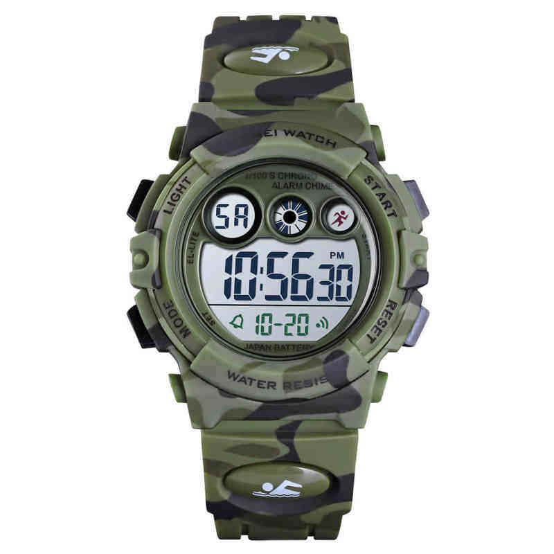 Giá bán SKMEI 1547 Thể Thao Đồng Hồ Trẻ Em Chronograph Đồng Hồ Đeo Tay Kỹ Thuật Số Cho Bé Trai Đồng Hồ Báo Thức Vòng Đeo Tay Trẻ Em 50M Không Thấm Nước Trẻ Trung Và Tràn Đầy Năng Lượng Thiết Kế LED Nhiều Màu + Đèn EL Đồng Hồ Trẻ Em