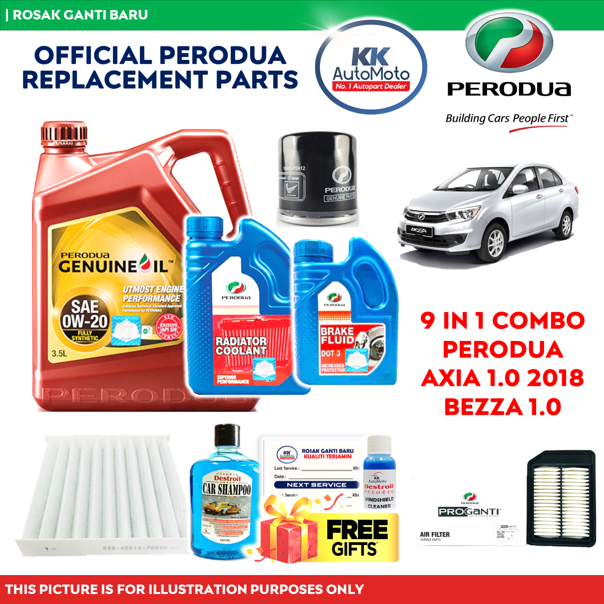 Perodua New Axia Bezza Genuine Fully Synthetic W L