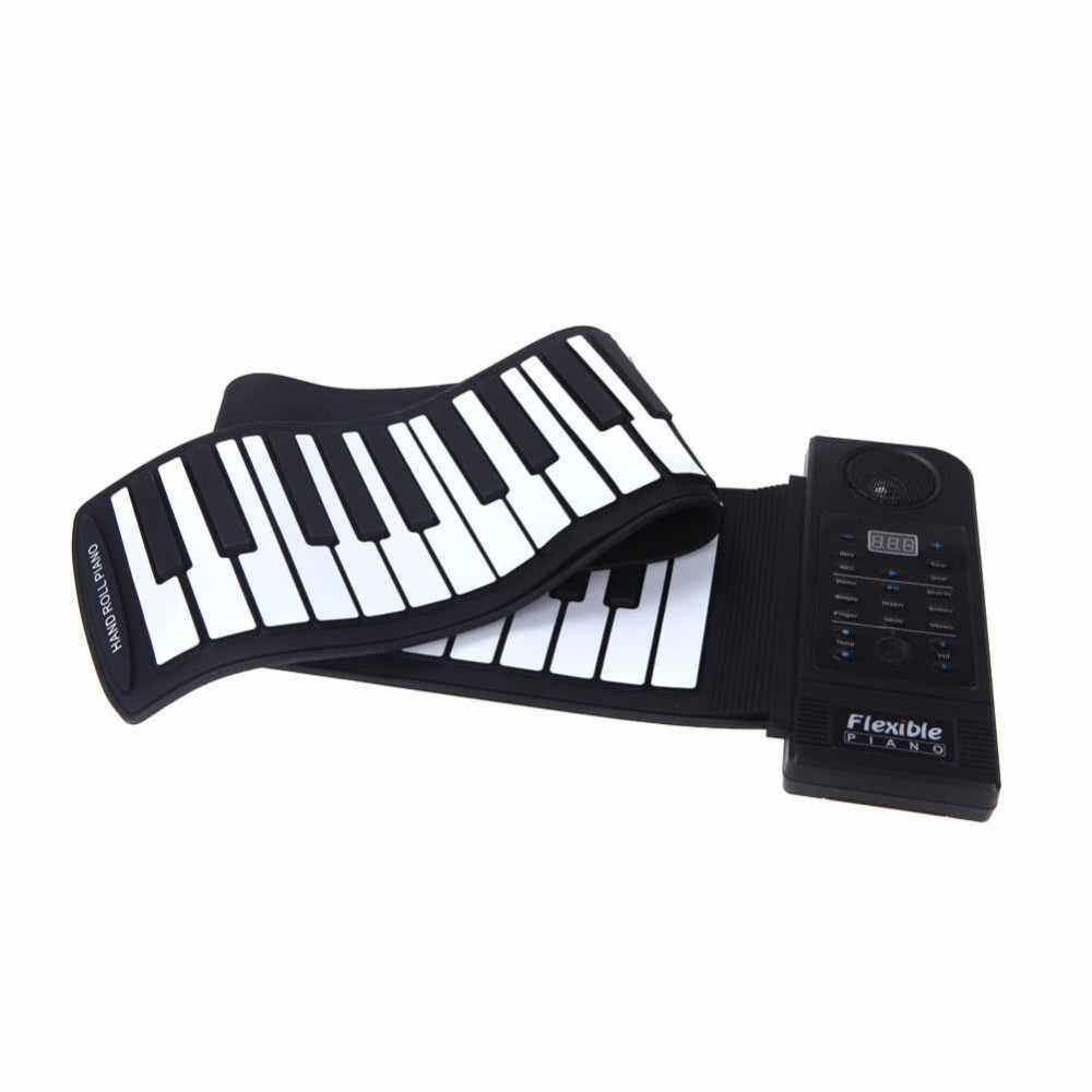 61 Key Electronic Piano Keyboard Silicon Flexible Roll Up Piano Sustain