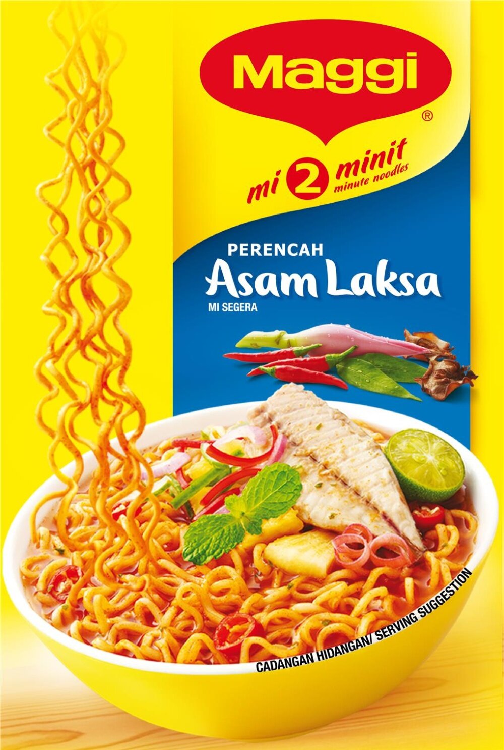 MAGGI 2 MINN Asam Laksa 5 Packs 78g Each Lazada Malaysia